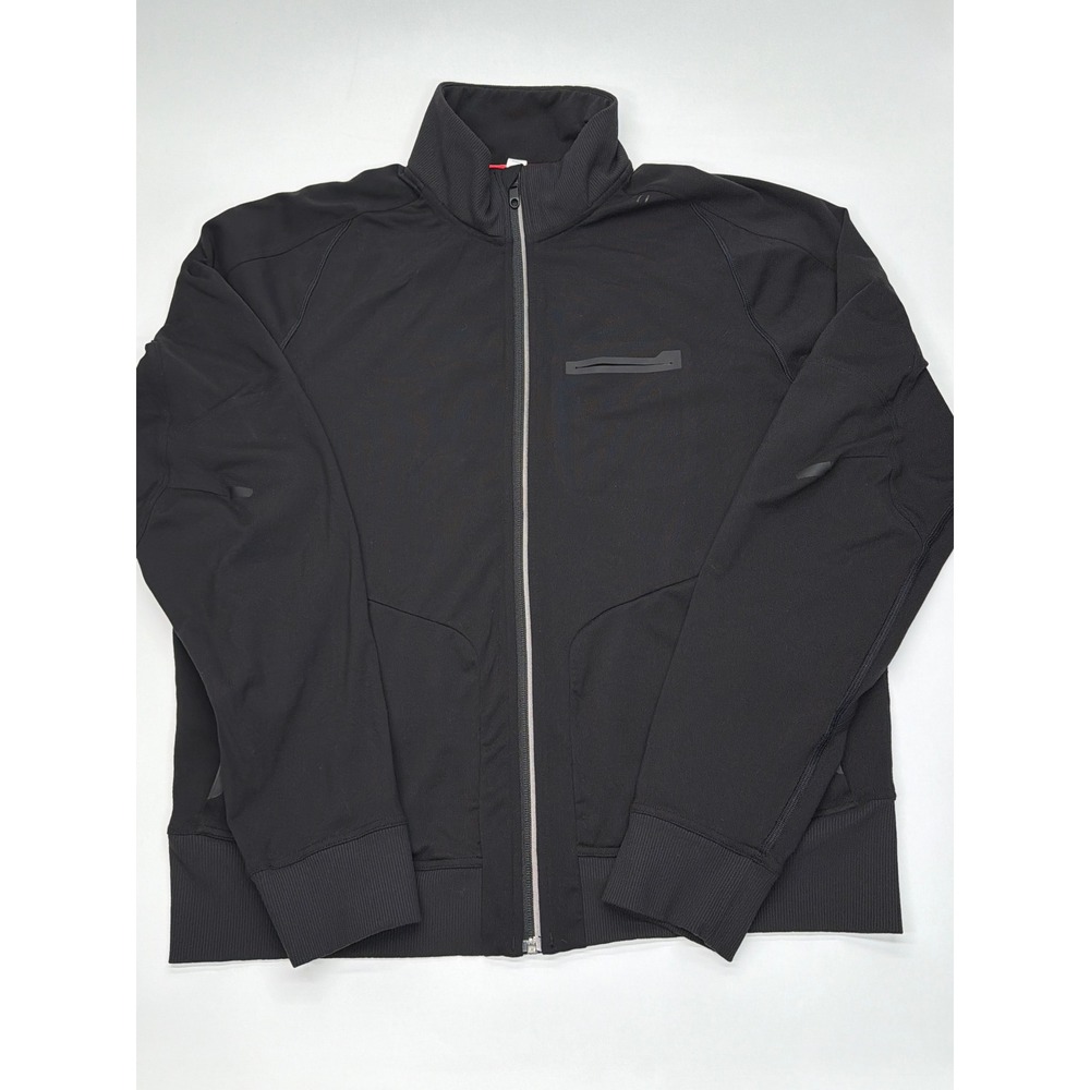 Lululemon Athletica Mens Black Full Zip Track Jacket Mock Neck CA35801 Size XL